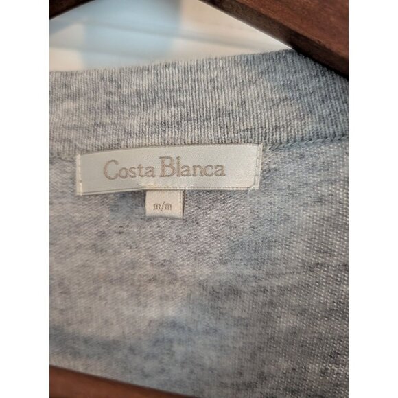 Y2K Costa Blanca grey and jeweled cardigan size M - Picture 3 of 5